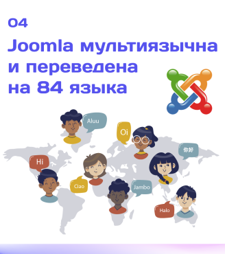 04. Joomla мультиязычна и переведена на 84 языка